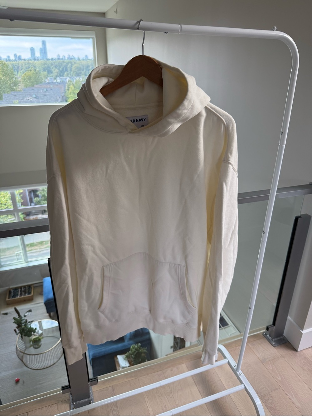 Old Navy Unisex Ivory Pullover Hoodie